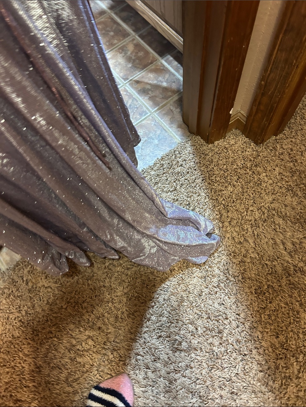 Sparkle V-Neck Lavender Special Occasion Gown - Picture 9 of 10